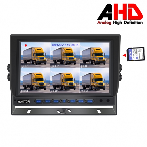 7 Inch 6 Channel Car AHD 1080P DVR Monitor