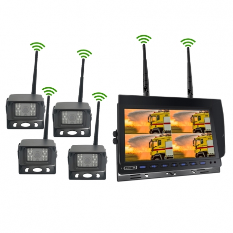 10.1 Inches AHD Quad View LCD Colour Wireless System