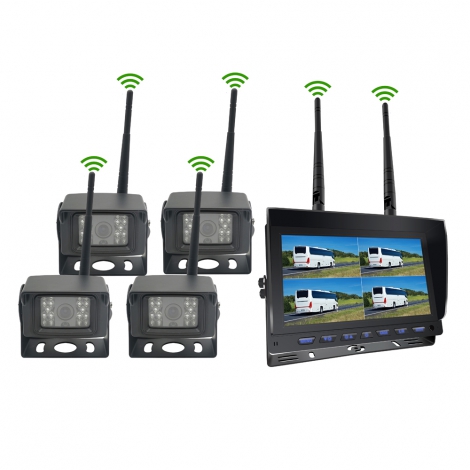 9″ Wireless QUAD TFT LCD CCTV Monitor System