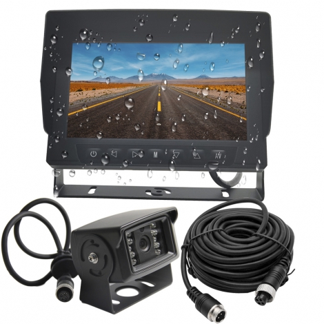 7 Inch IP69K Waterproof Quad Monitor and Camera System