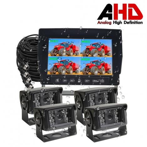 7-inch AHD Quad Waterproof Monitor System