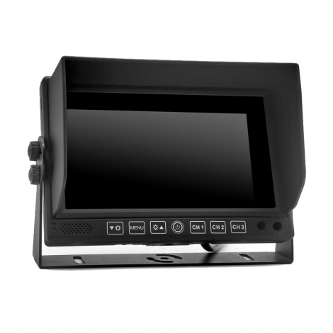 7-Inch AHD 1080P TFT Digital Monitor With Removable Sun Visor - 3CH Input