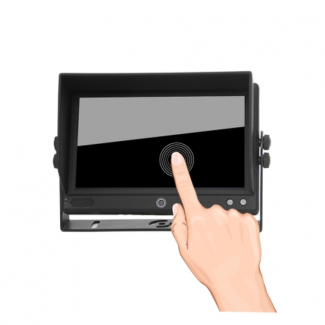 7 Inch AHD 1080P Touch Screen Quad View Monitor