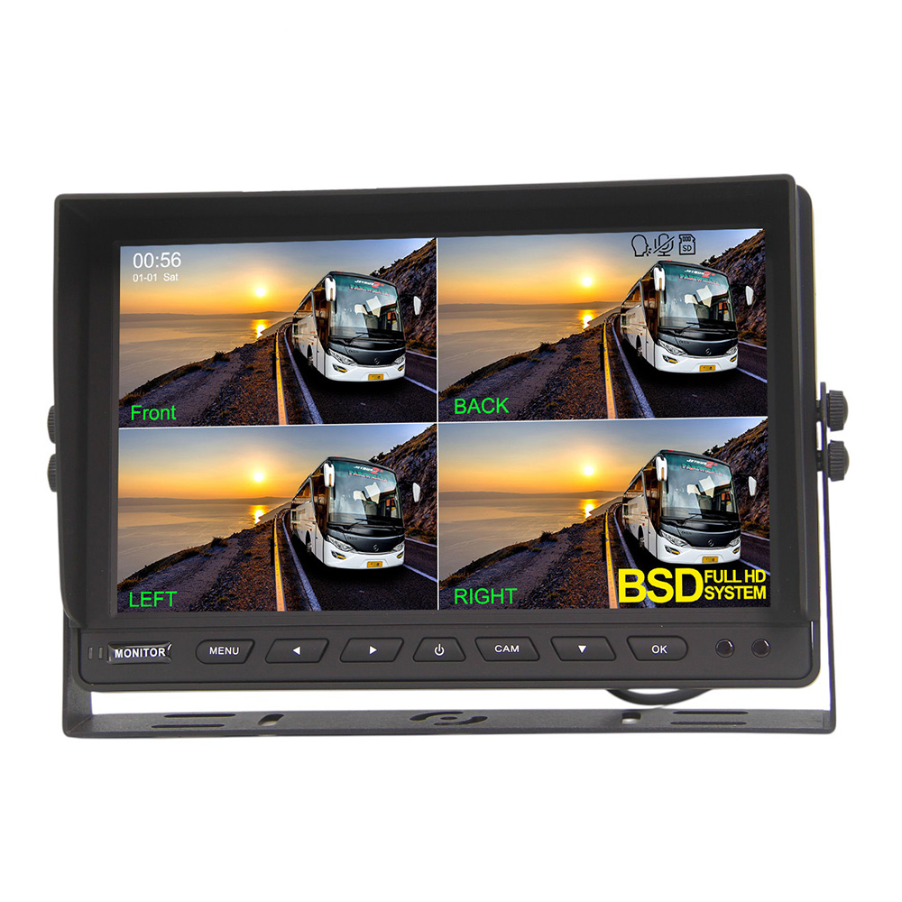 10.1 inch AHD Quad DVR Monitor with built in BSD function