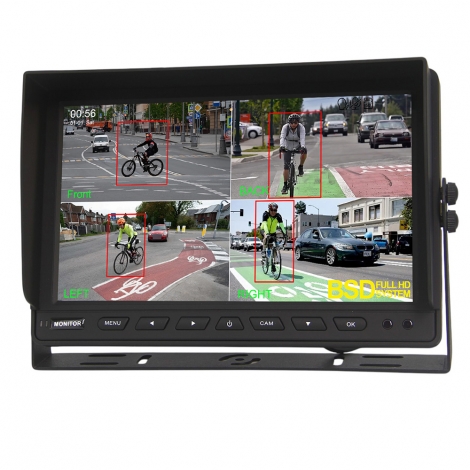 10.1 inch AHD Quad DVR Monitor with built in BSD function